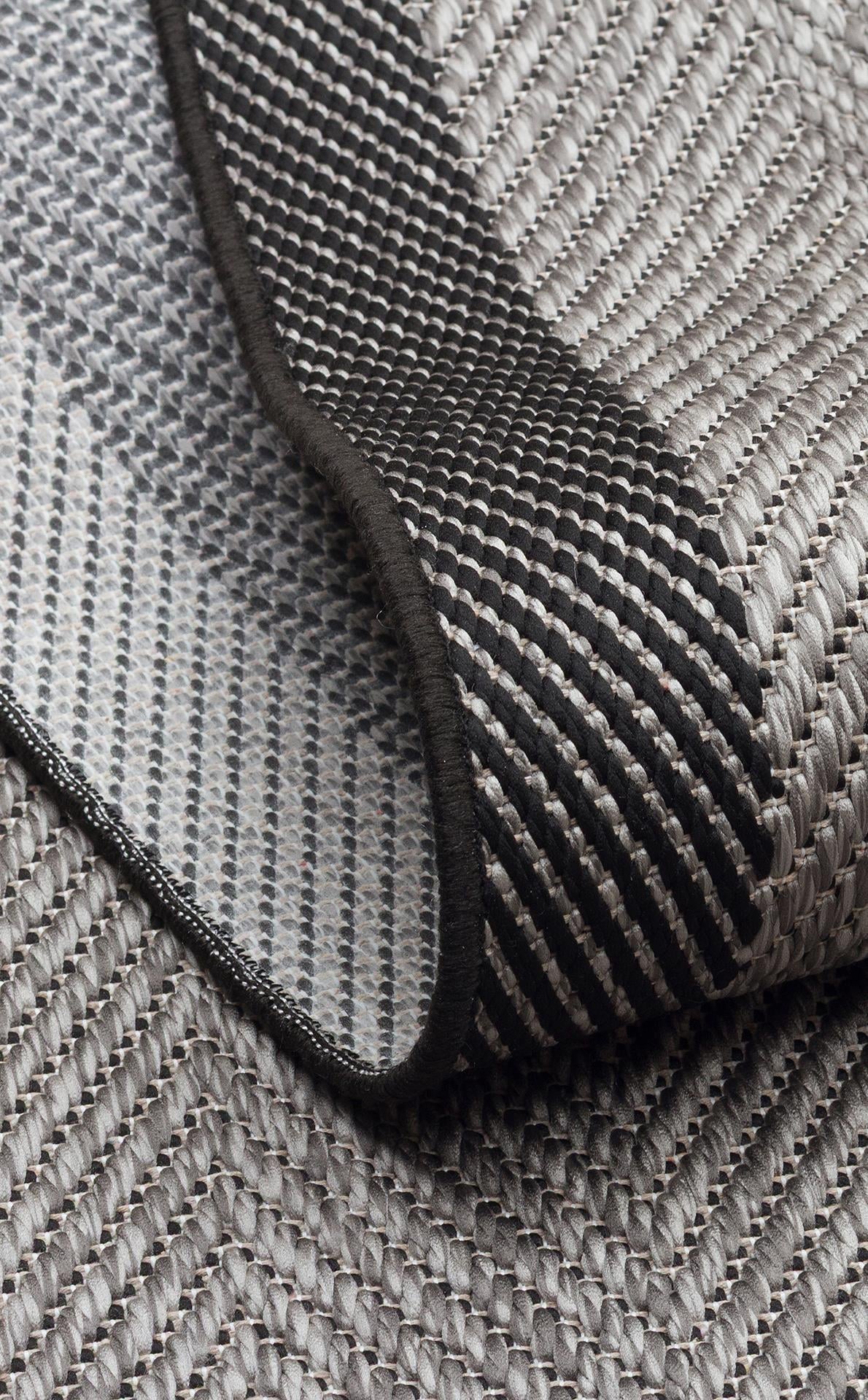 MONO MNO 02 DARK GREY  Hav Toz Vermez Kaymaz Tabanlı İnce Halı
