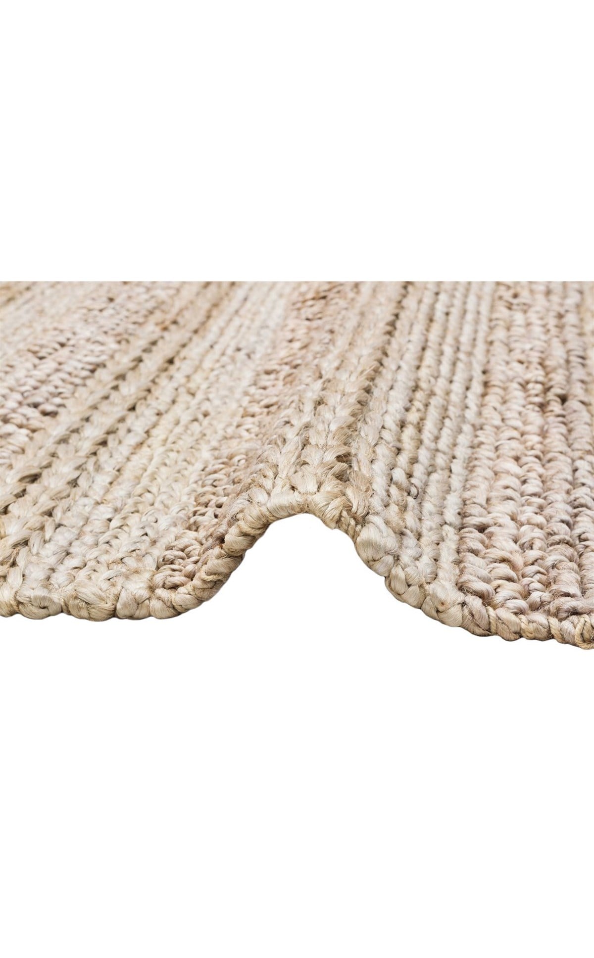 NETRA S-1410 SILVER XW  Farklı Örgü Dokusuna Sahip El Dokuma Naturel Jüt Hasır Halı