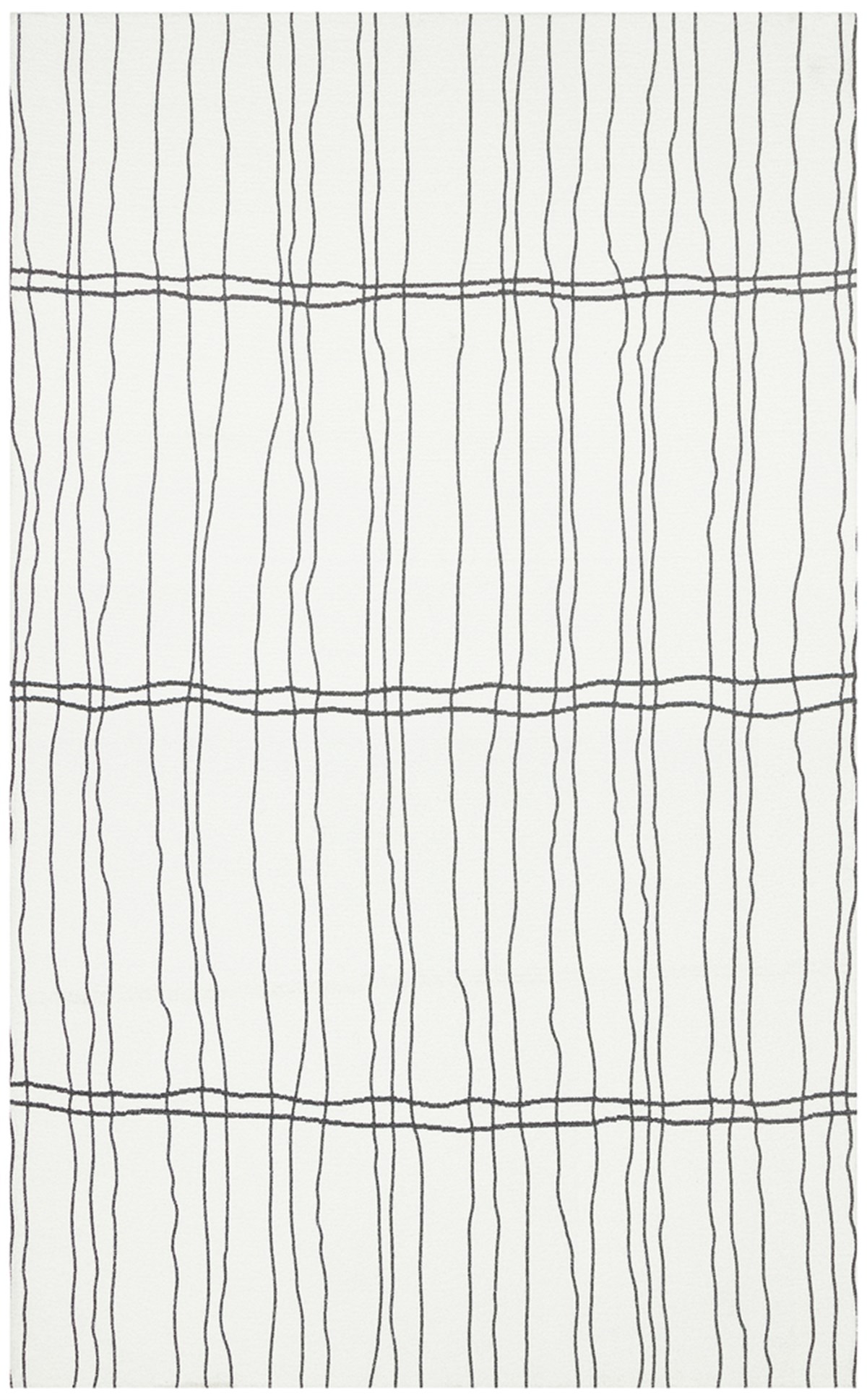 NEVADA NVD 05 WHITE BLACK  Özel Moroccon Tuşeli Hav Toz Vermez Kaymaz Tabanlı İnce Dokuma Modern Halı