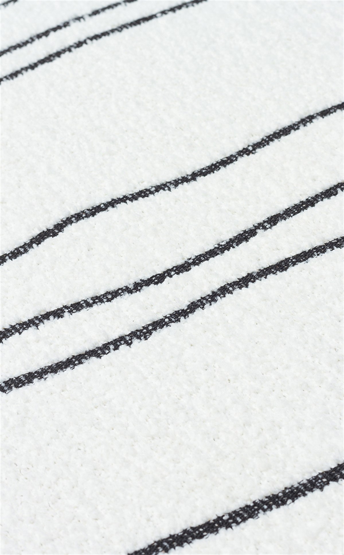 NEVADA NVD 05 WHITE BLACK  Özel Moroccon Tuşeli Hav Toz Vermez Kaymaz Tabanlı İnce Dokuma Modern Halı