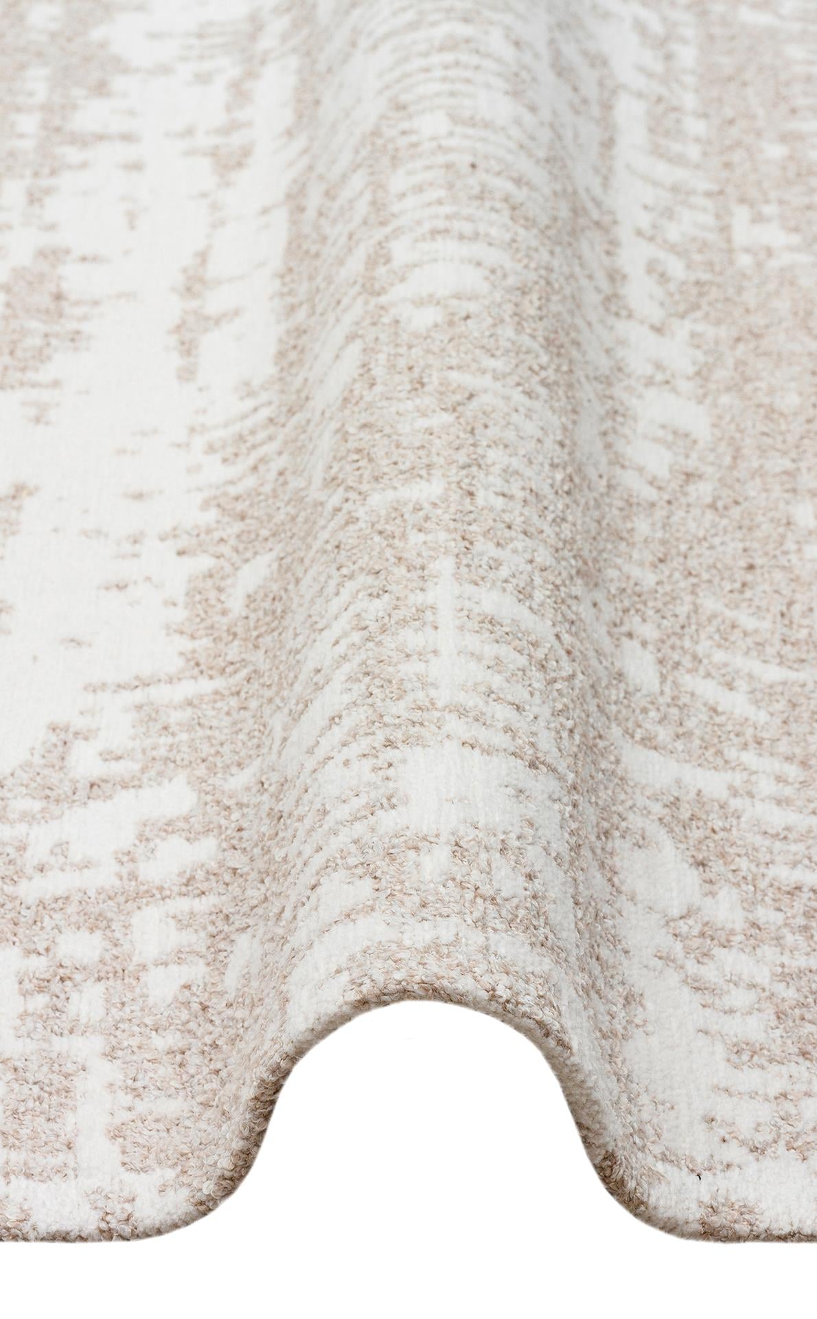 NEVADA NVD 06 IVORY CREAM  Özel Moroccon Tuşeli Hav Toz Vermez Kaymaz Tabanlı İnce Dokuma Modern Halı