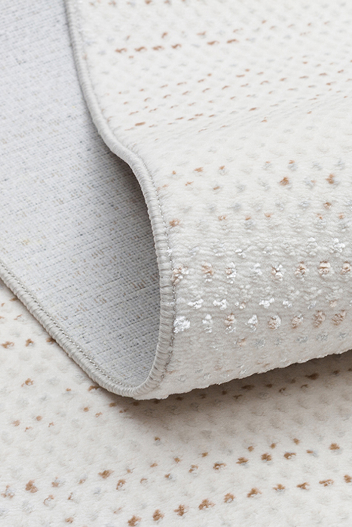 NORA NOR 01 BEIGE Hav Toz Vermez Yıkanabilir Kaymaz İnce Dokuma Modern Halı