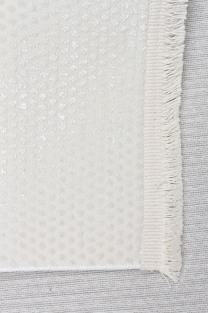NORA NOR 01 WHITE Hav Toz Vermez Yıkanabilir Kaymaz İnce Dokuma Modern Halı