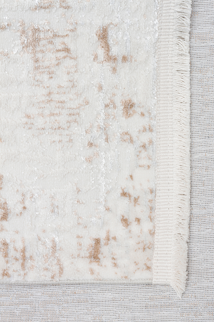 NORA NOR 02 BEIGE Hav Toz Vermez Yıkanabilir Kaymaz İnce Dokuma Modern Halı