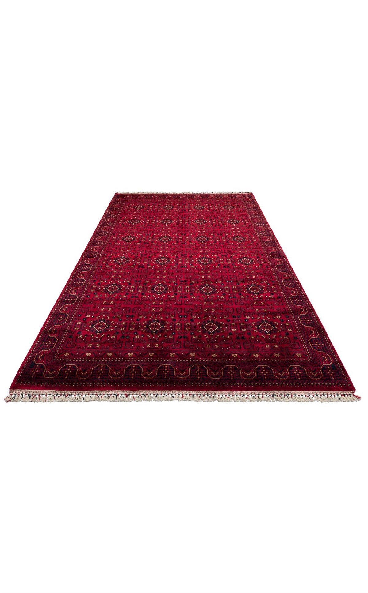 NOSTALJI 960 RED  Afgan / Yağcıbedir Desenli El Emeği ile Özel Tezgahlarda Üretilen Tensel Uşak Halısı