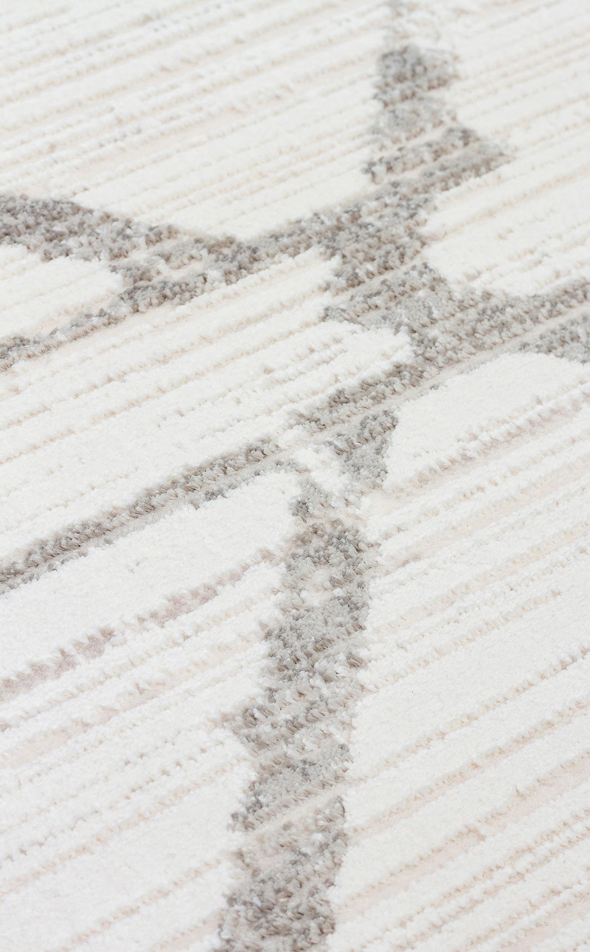 PADONA PDN 02 CREAM GREY  Extra Yumuşak Dokulu Sık Dokuma Modern Desenlere Sahip Şık Salon Halısı