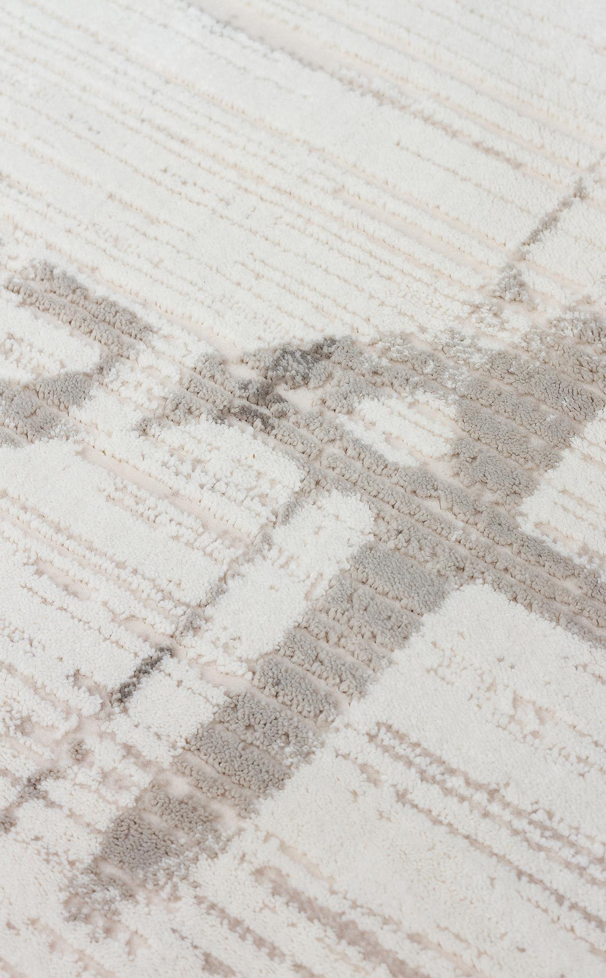 PADONA PDN 02 CREAM GREY  Extra Yumuşak Dokulu Sık Dokuma Modern Desenlere Sahip Şık Salon Halısı