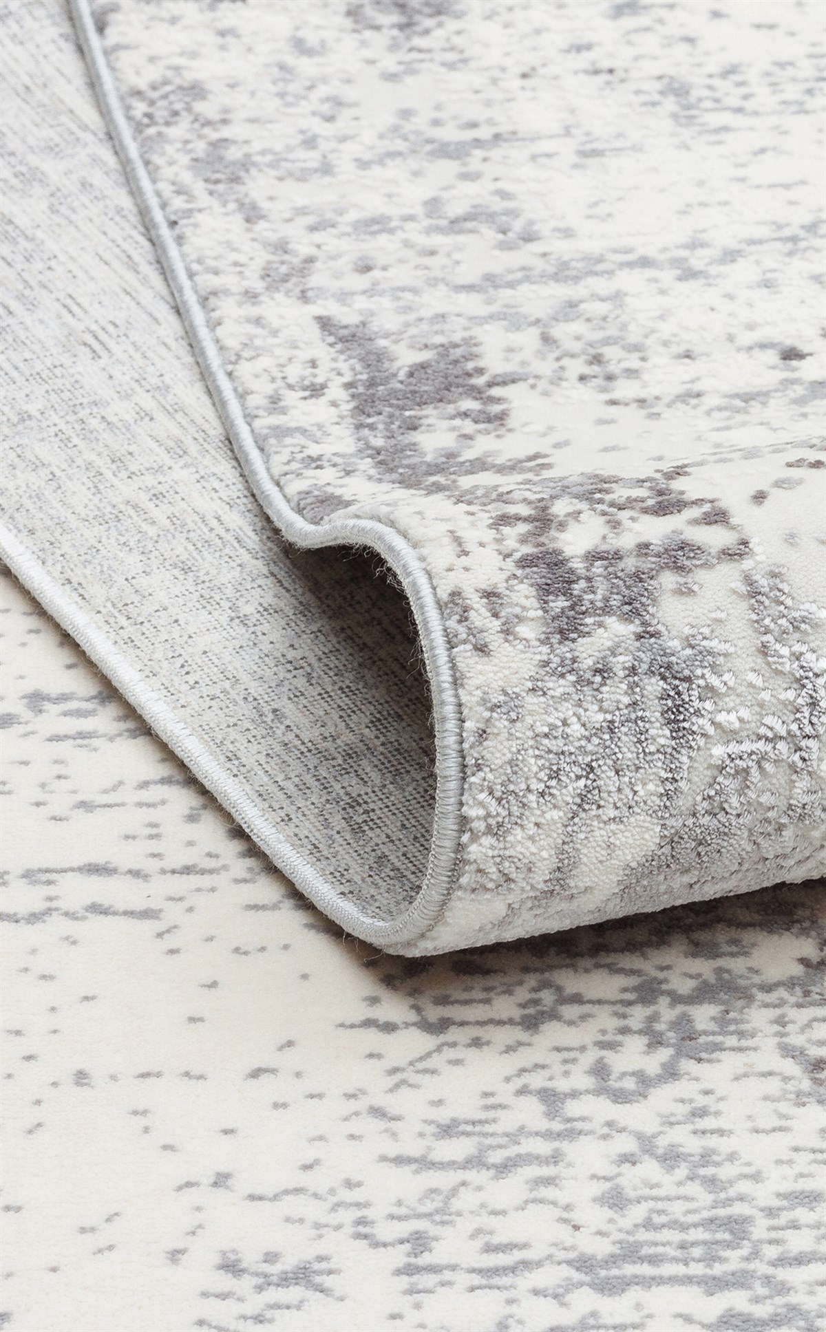 PASSAGE PLZ 01 CREAM GREY  Yumuşak Tuşeli Sık Dokuma Modern Halı