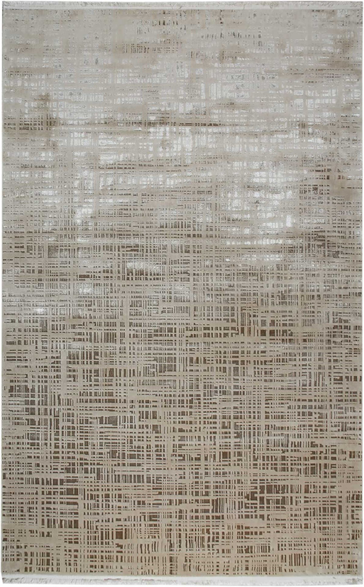 PALERMO PL 01 BEIGE  Bambu Viskon ve Floş ile Üretilen İpeksi Parlak Sade Desenli Dokuma Halı