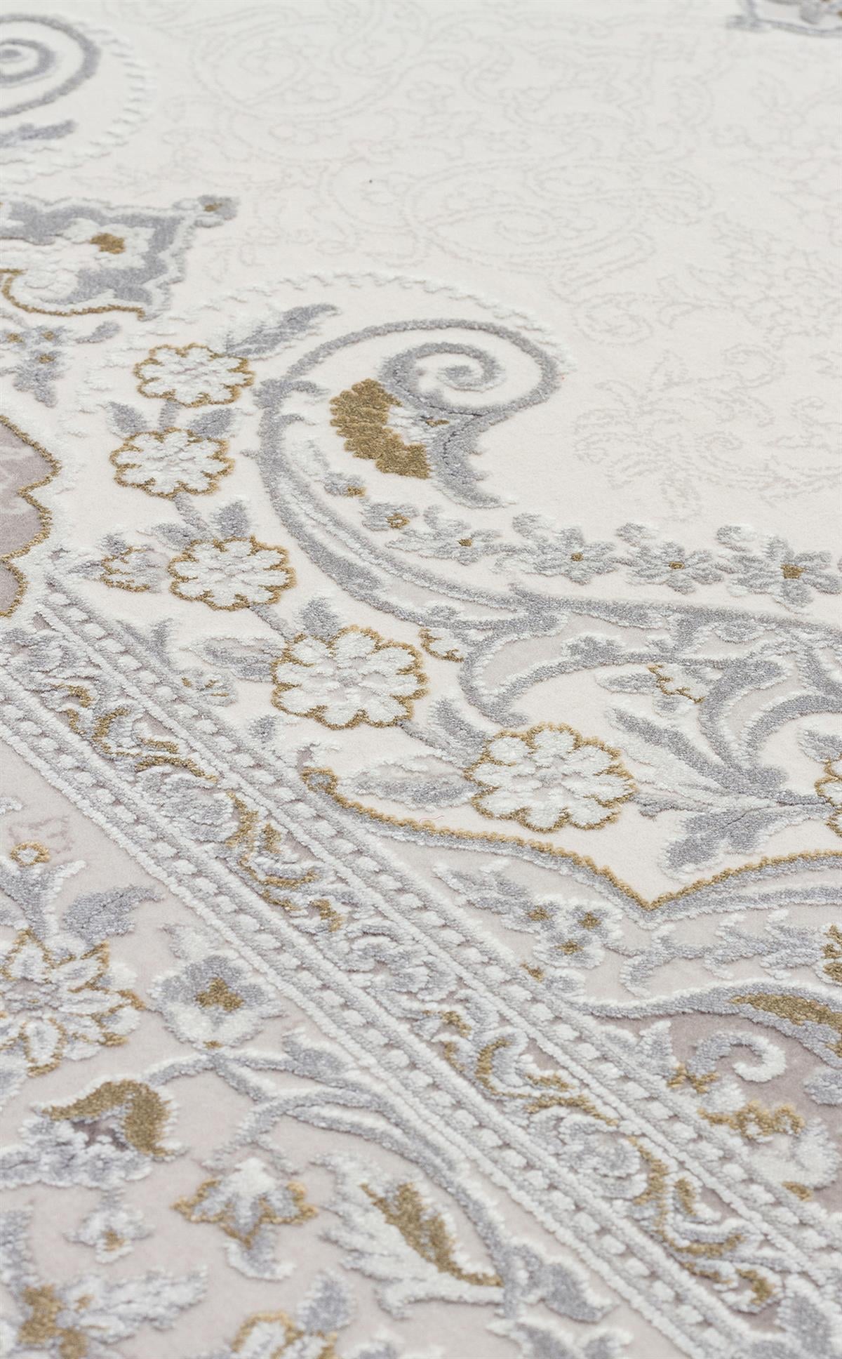 PALMIRA PLM 01 CREAM GREY  Yüksek Kaliteli Sık Dokuma Modern Salon Halısı