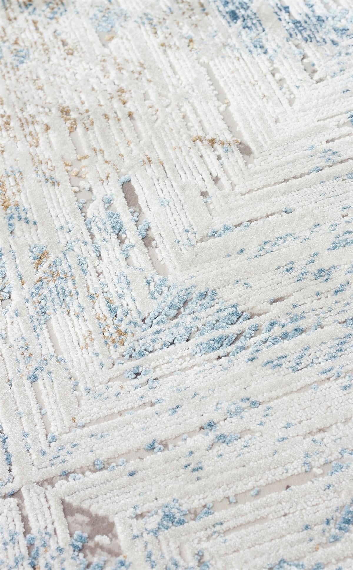 PALMIRA PLM 03 CREAM BLUE  Yüksek Kaliteli Sık Dokuma Modern Salon Halısı