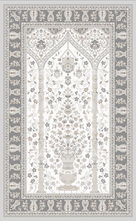 PALMIRA SECCADE PLM SCD 02 CREAM GREY  Yüksek Kaliteli Sık Dokuma Modern Seccade