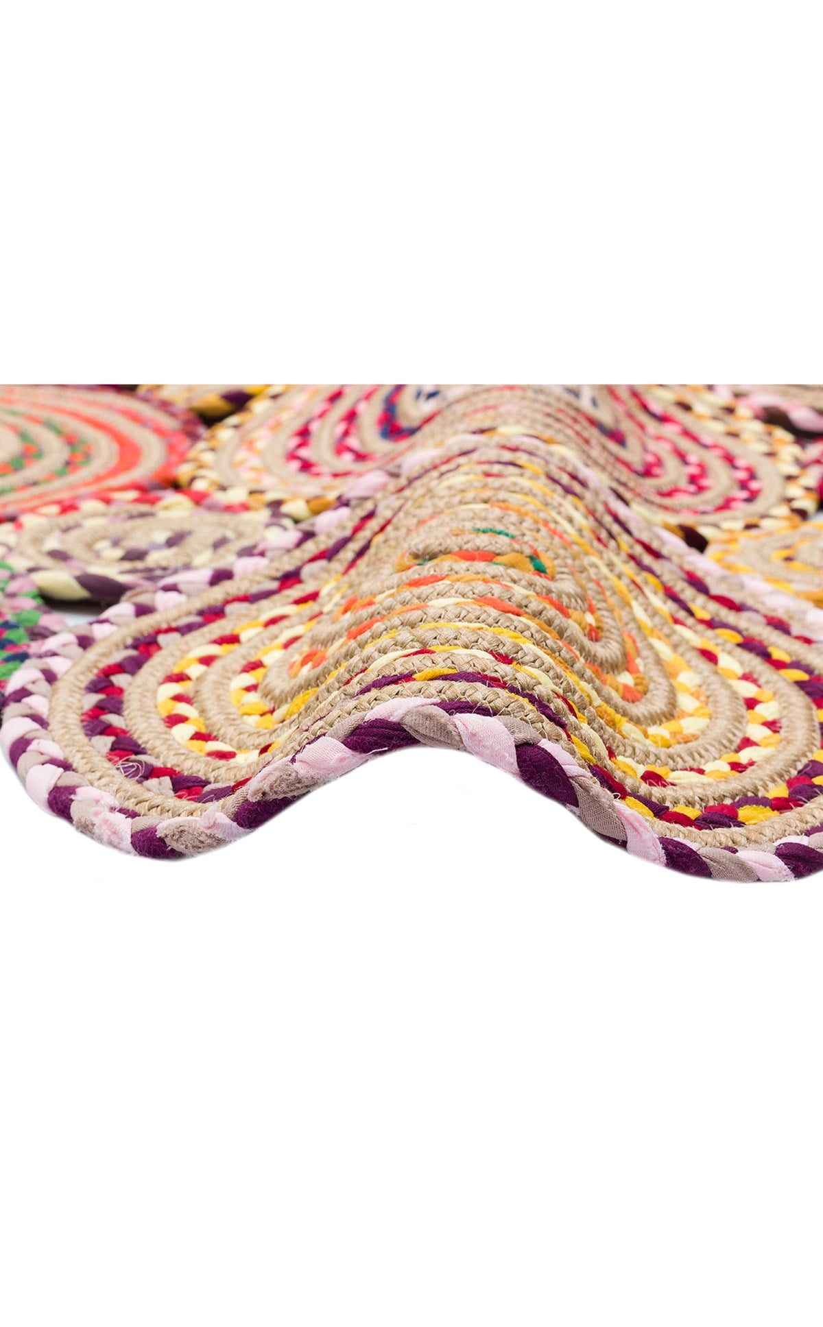 PATNA PTN 01 MULTY MIX  Renkli Jüt Görünümlü Hasır Örgü Halı