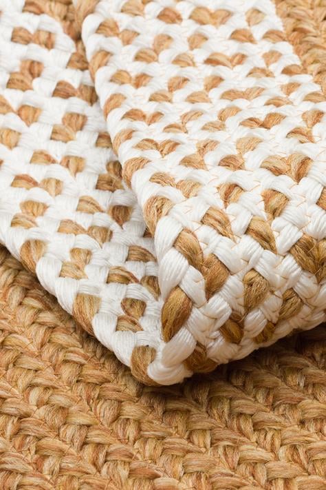 PATNA PTN 19 NATURAL WHITE  Jüt Hasır Görünümlü Hav Toz Vermez Örgü Halı 