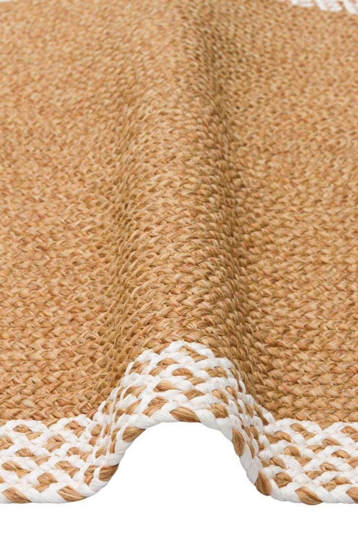 PATNA PTN 19 NATURAL WHITE  Jüt Hasır Görünümlü Hav Toz Vermez Örgü Halı 