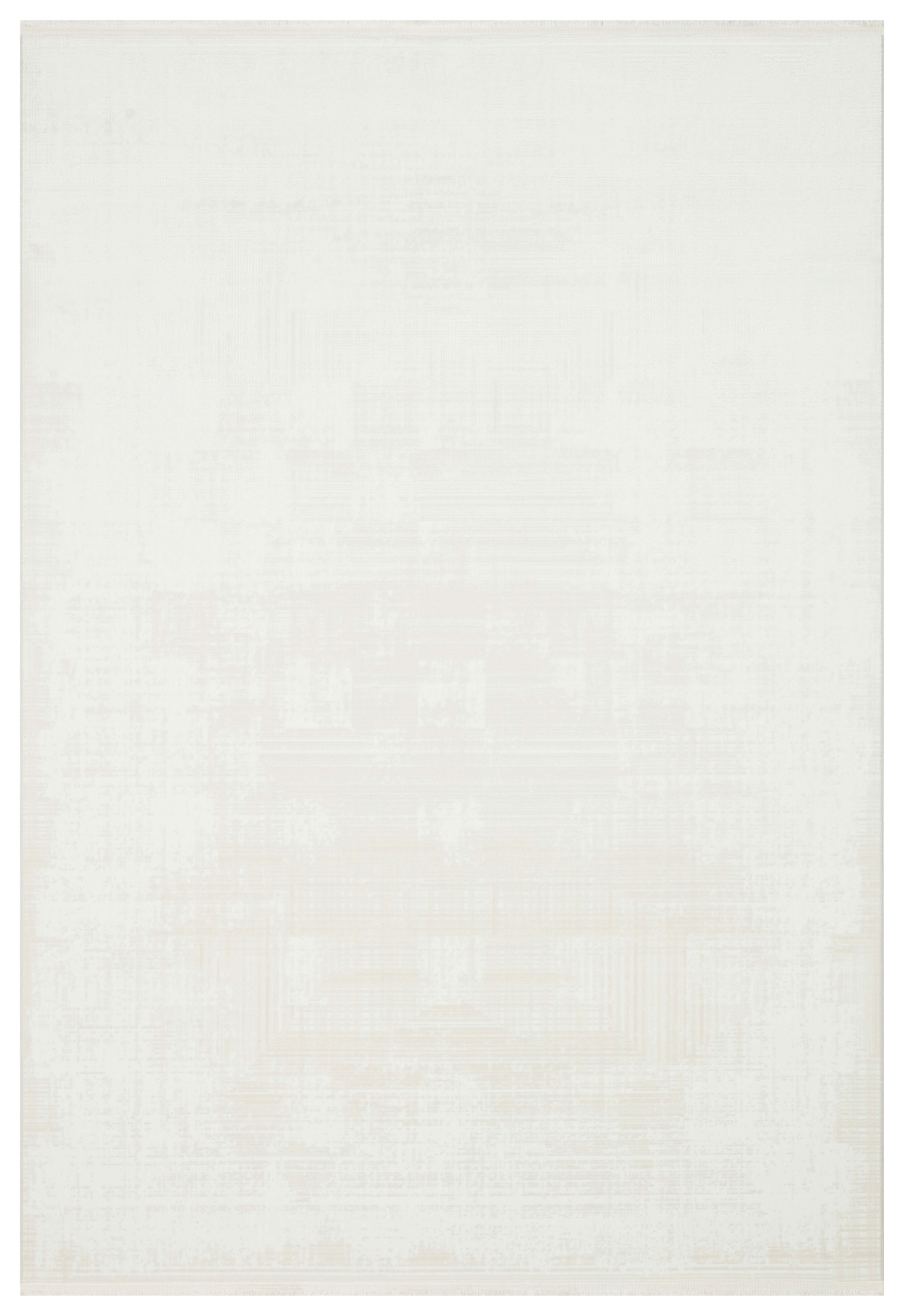PERA PERA 01 WHITE  Yıkanabilir Modern Desenli Kaymaz Tabanlı Akrilik Makine Halısı