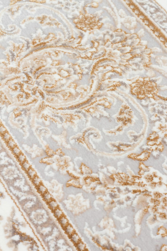 PERSIAN PER 01 CREAM  Klasik Desenli Yüksek Kalite Sıkı ve İnce Dokuma Yaklaşık 3 Milyon Point Makine Halısı