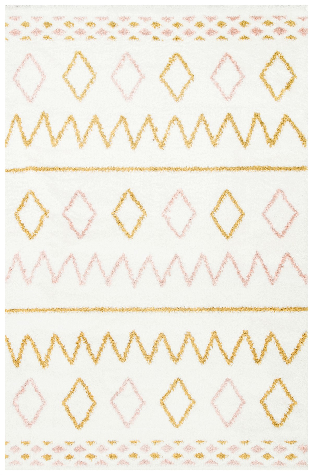 RIGA KIDS RGK 01 YELLOW PINK  Hav Toz Vermez Ekstra Yumuşak Dokulu Makine Halısı
