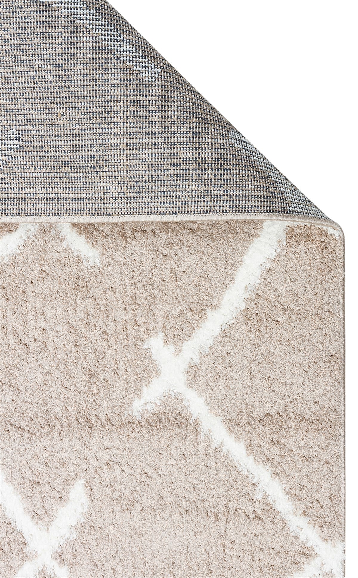 RIGA RG 01 BEIGE WHITE  Hav Toz Vermez Ekstra Yumuşak Dokulu Makine Halısı