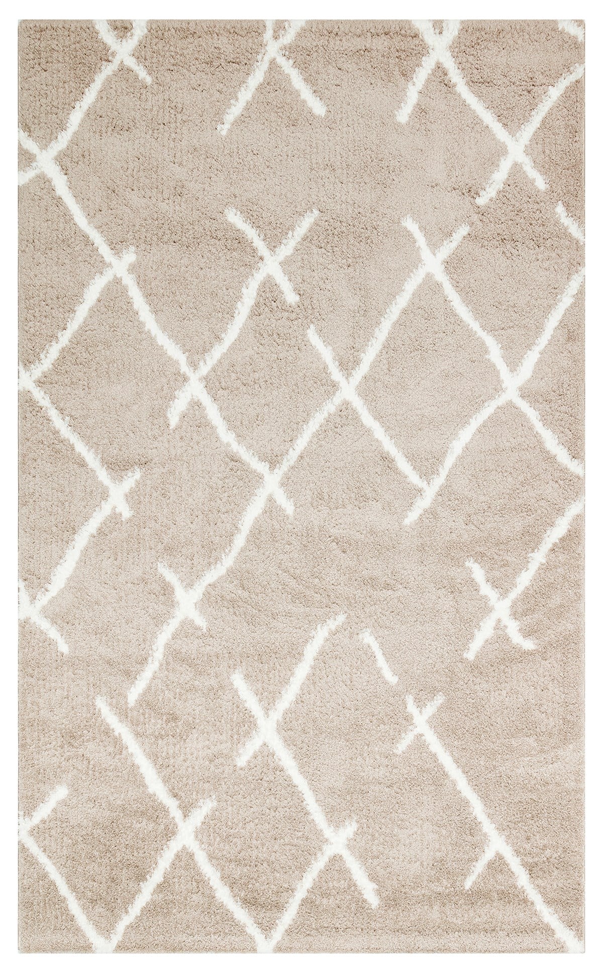 RIGA RG 01 BEIGE WHITE  Hav Toz Vermez Ekstra Yumuşak Dokulu Makine Halısı