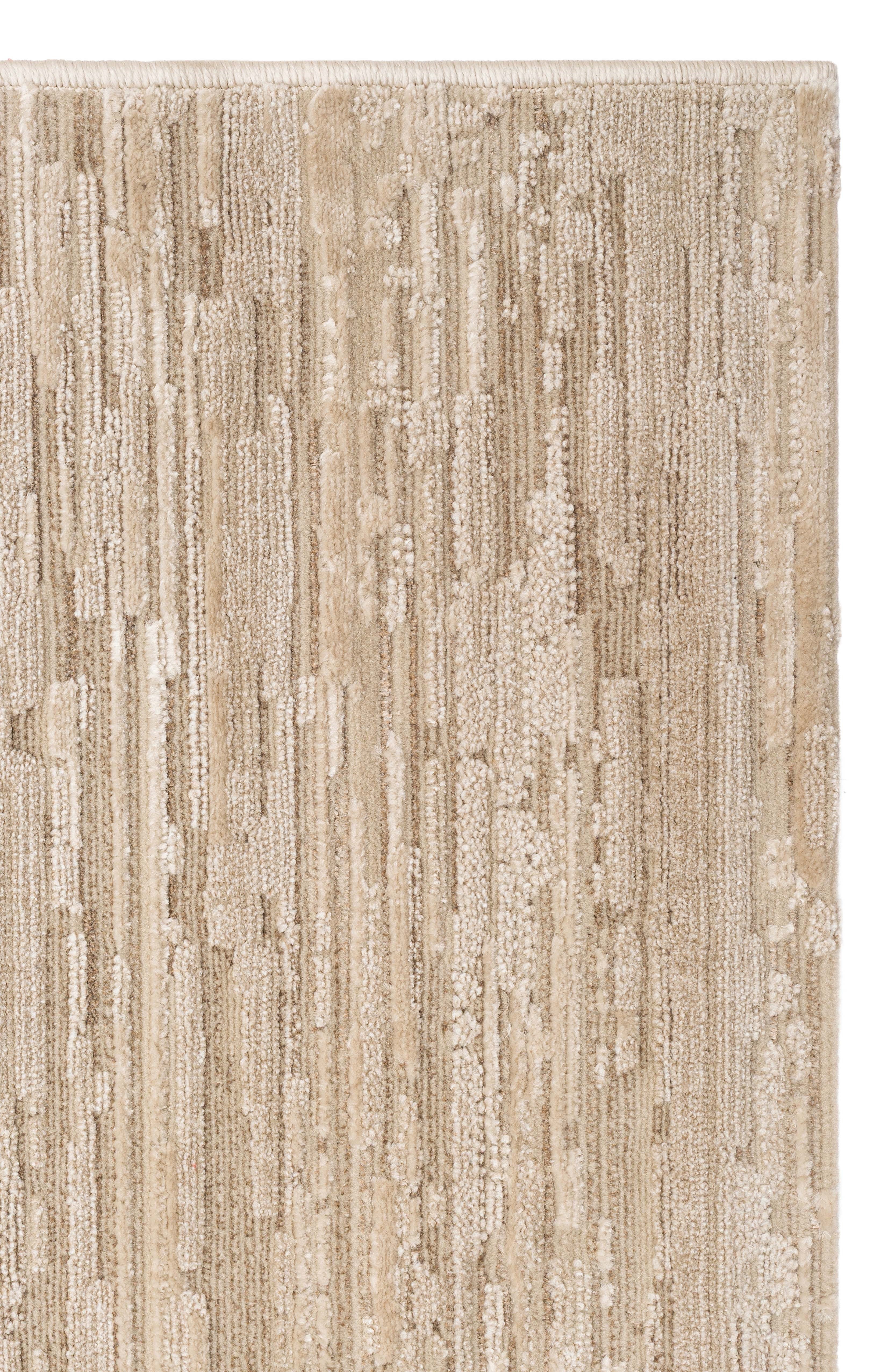 RIVERA RVR 01 BEIGE  Modern ve Klasik Desenli Yüksek Alçak Çift Boyutlu Dokumaya Sahip Yumuşak Tuşeli Makine Halısı