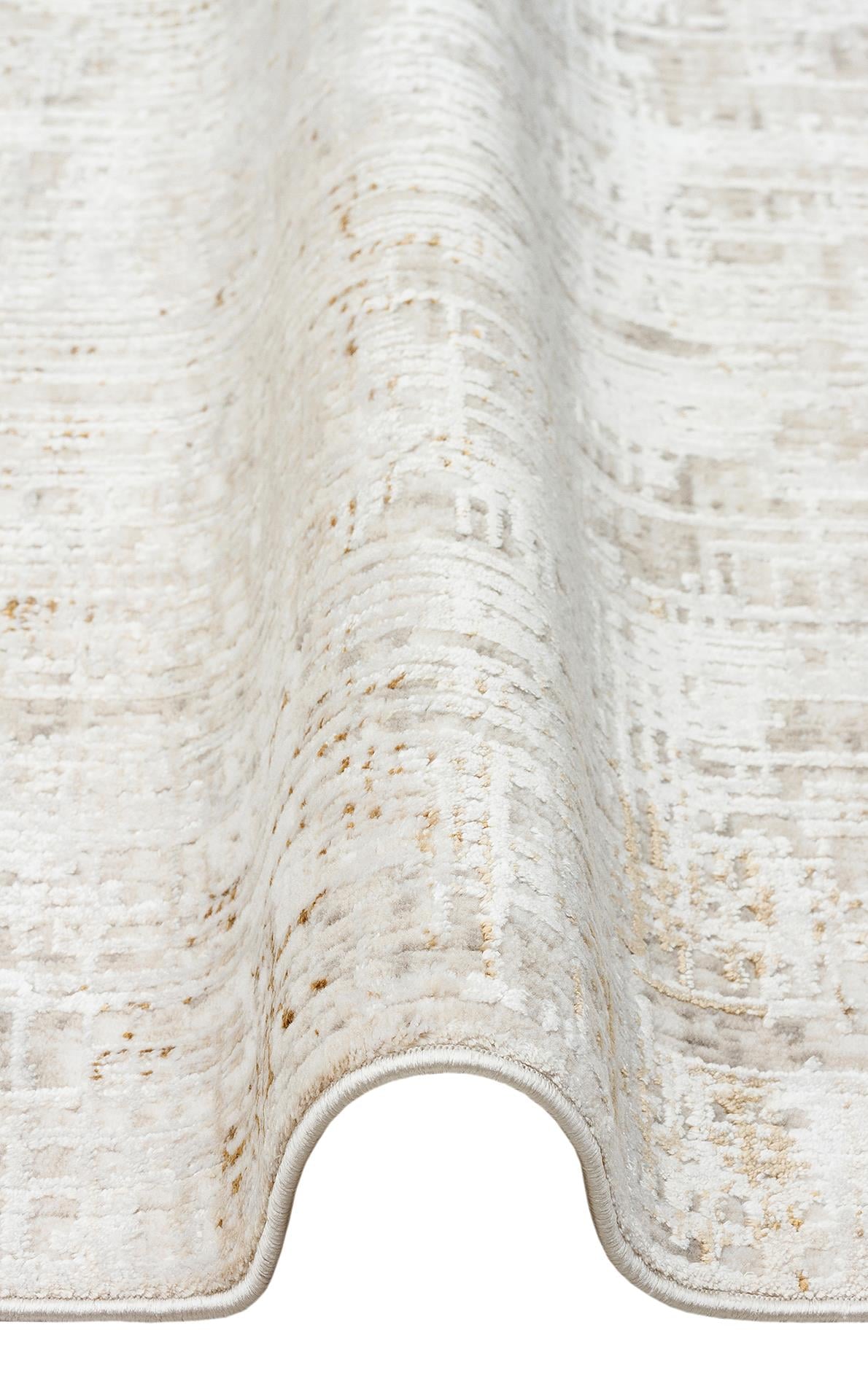 ROMA RM 03 CREAM BEIGE  Viskon ve Polyester ile Üretilen Şık Salon Halısı