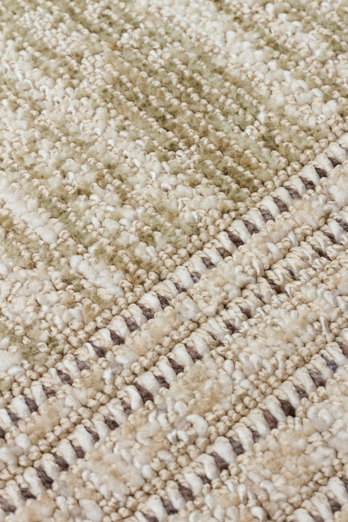 SAHARA SHA 02 CREAM GREEN  Hav Toz Vermez Yumuşak Tuşeli Modern Makine Halısı
