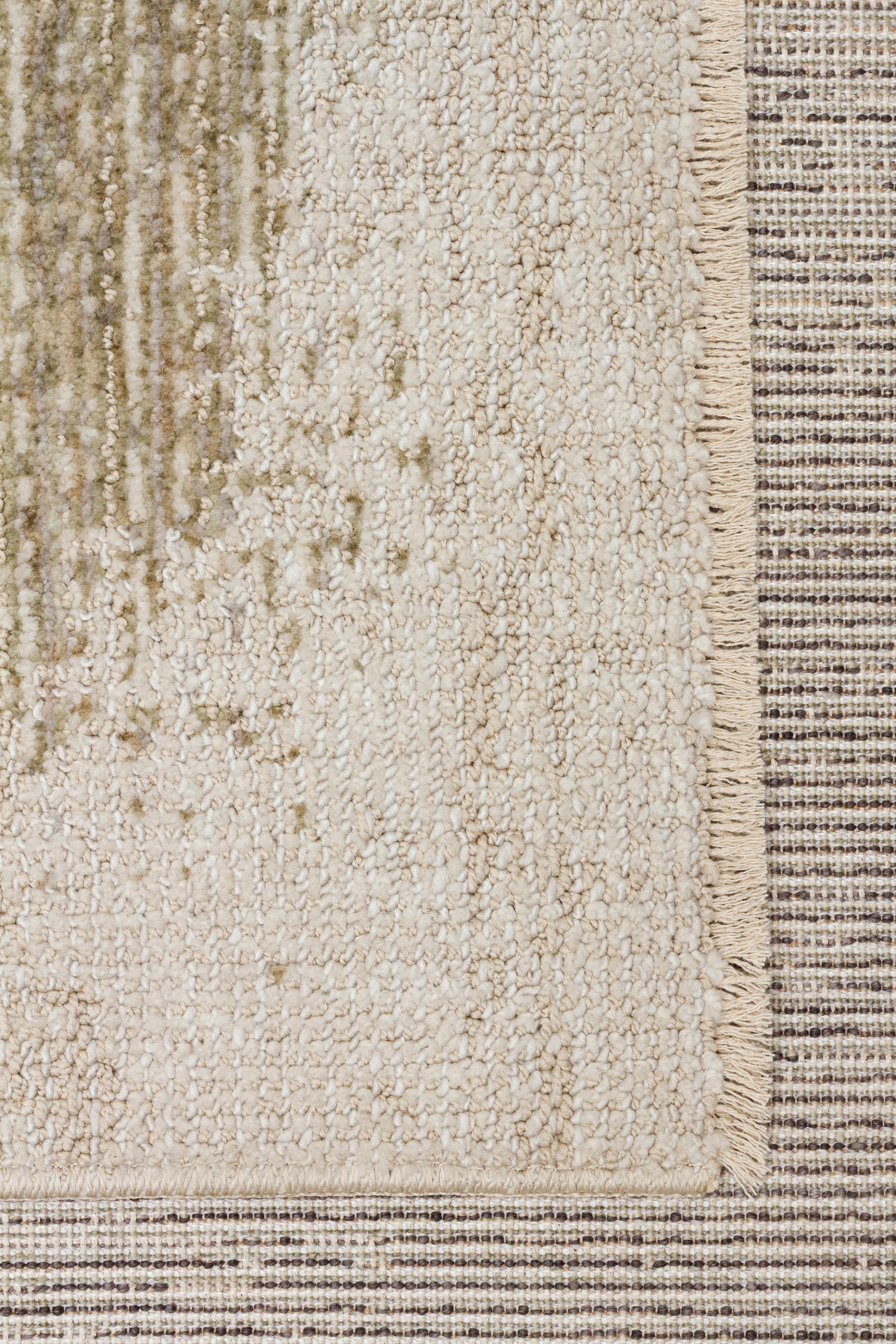 SAHARA SHA 04 CREAM GREEN  Hav Toz Vermez Yumuşak Tuşeli Modern Makine Halısı