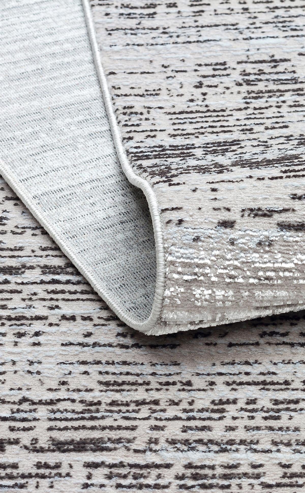 SATEEN ST 101 D.GREY XW  Hav Toz Vermez Yıkanabilir Kaymaz İnce Dokuma Modern Halı