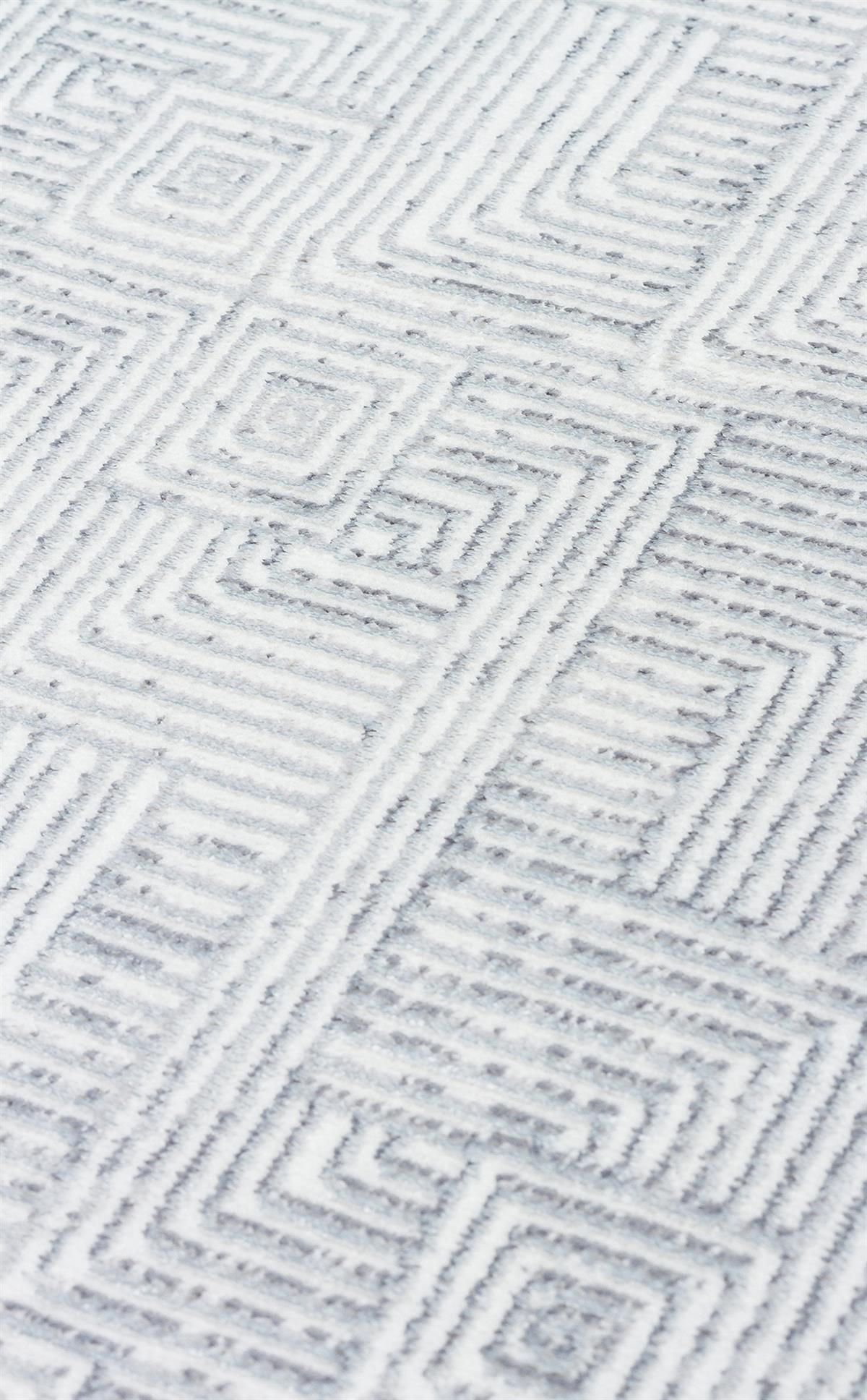 SATEEN ST 109 CREAM GREY  Yıkanabilir Kaymaz Tabanlı Hav Vermez Sık Dokuma Modern Halı