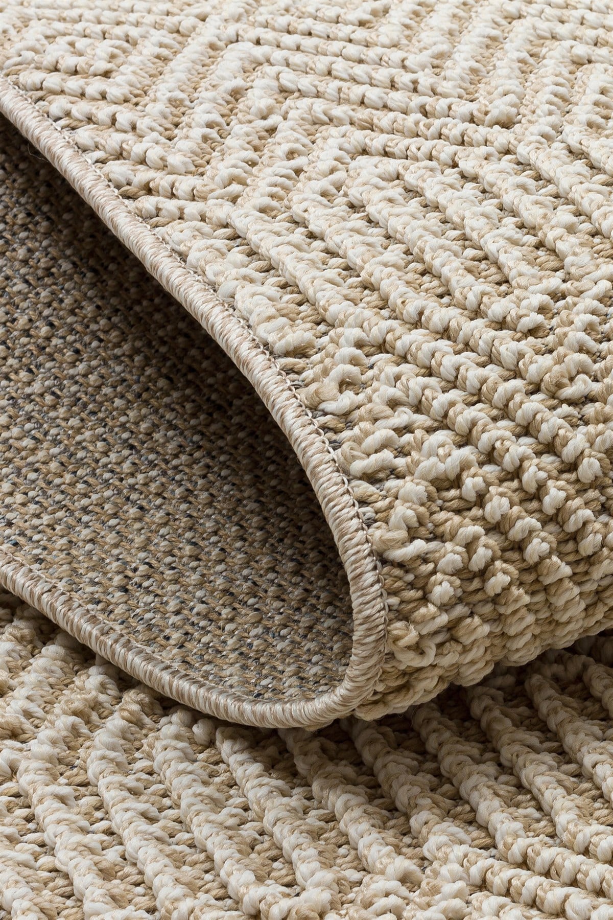 SOHO SH 01 BEIGE  Hav Toz Vermez Hasır Dokuma Modern Makine Halısı