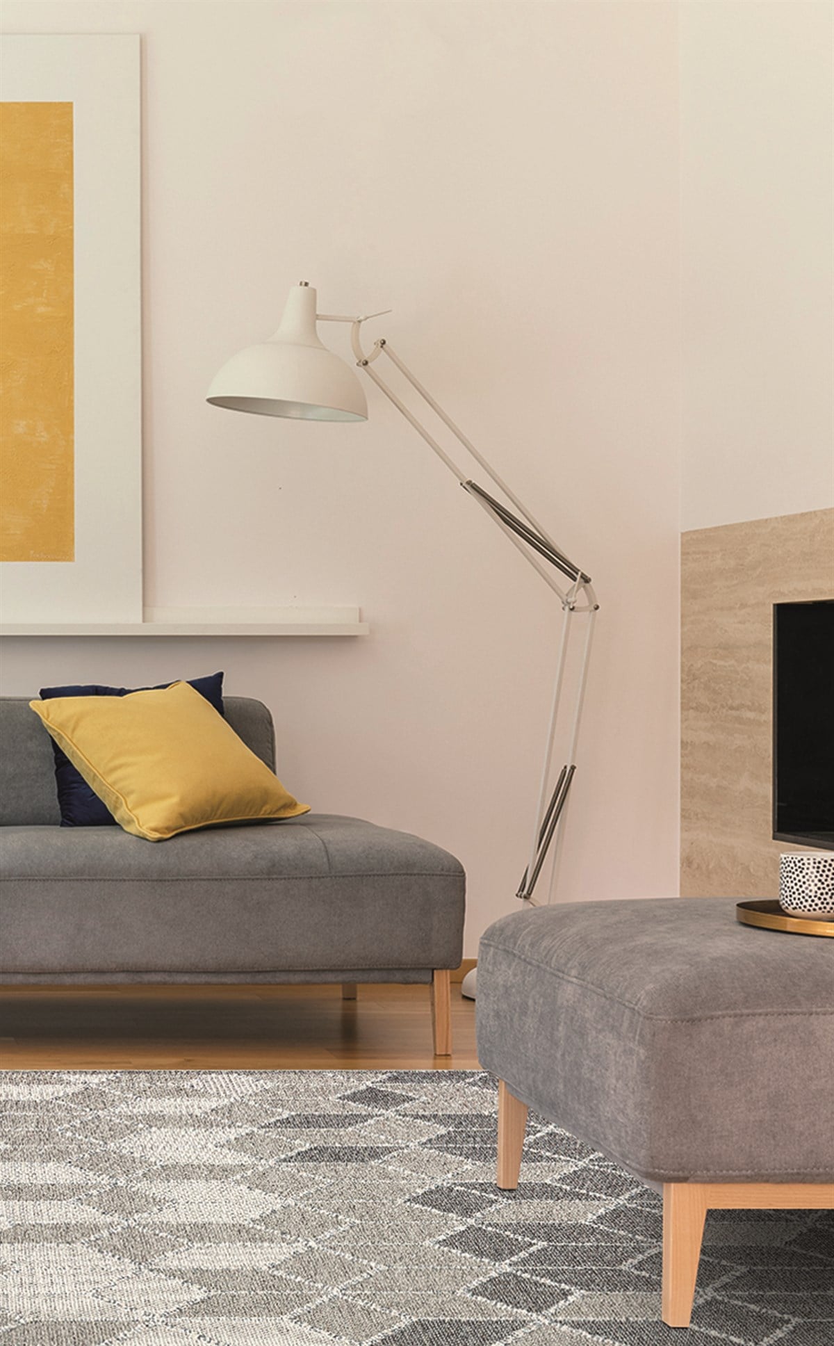 SOHO SH 03 GREY  Hav Toz Vermez Hasır Dokuma Modern Makine Halısı