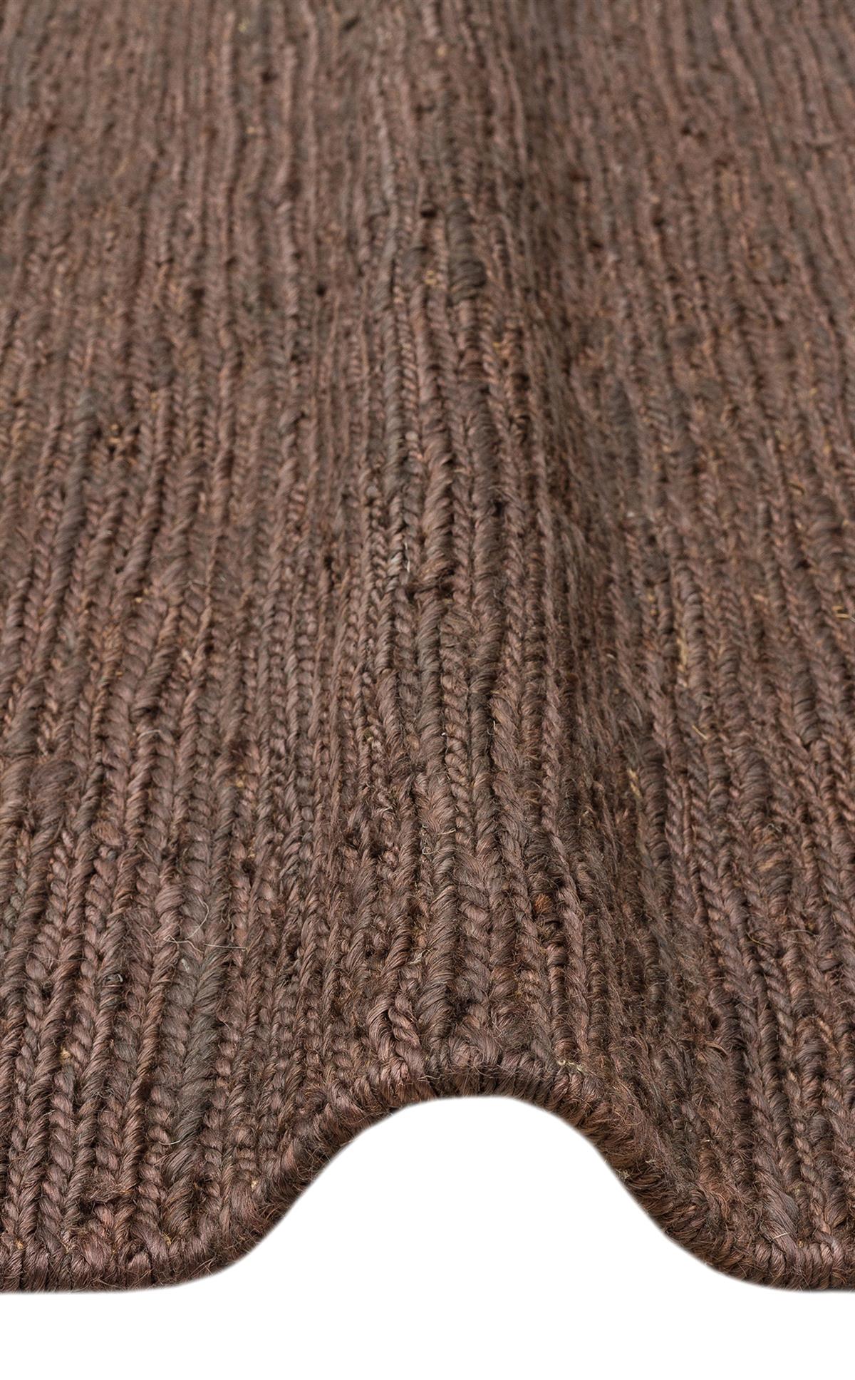 SOUMAK SMK PLAIN BROWN  Soumak Örgülü Naturel Kendir Halı