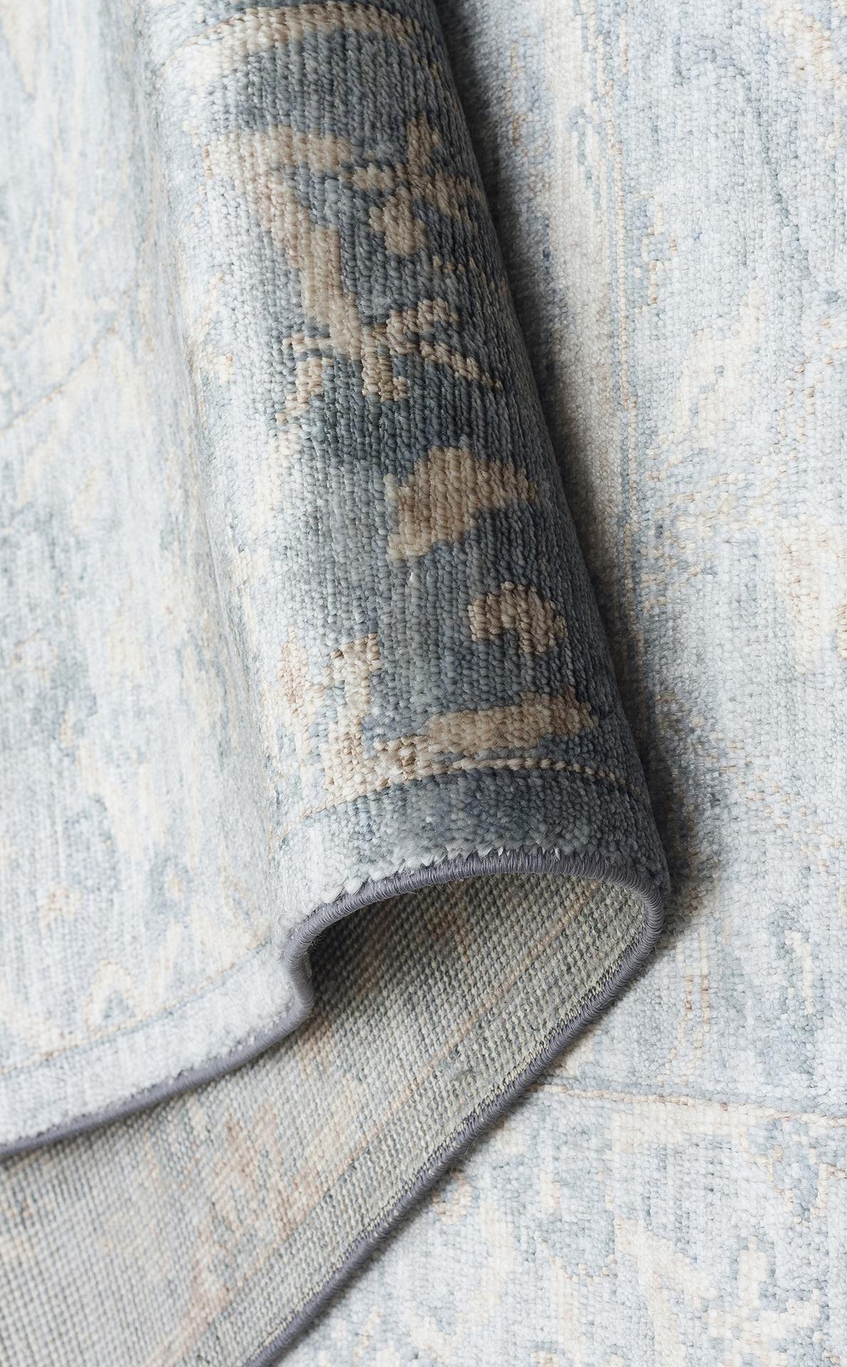 TAFTAN TF 07 SKY VIZON  Pakistan Overdyed Tarzı Özel Hav Vermeyen ve El Emeği ile Özel Tezgahlarda Üretilen Uşak Halısı