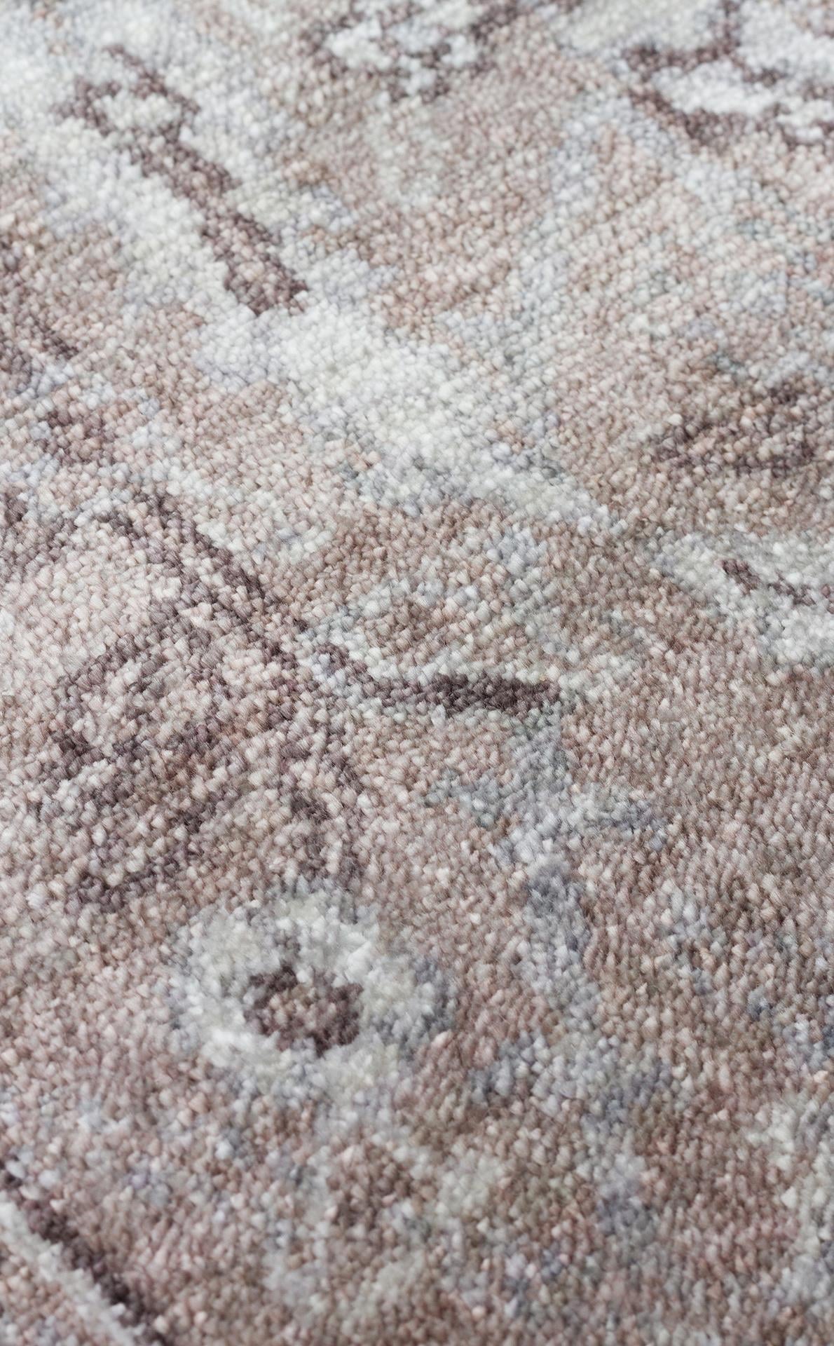 TAFTAN TF 07 SMOKE GREY  Uşaklı Kadınların Yoğun El Emeği ile Şekillenen, Bambu ile Üretilen Özel Tezgah Halısı