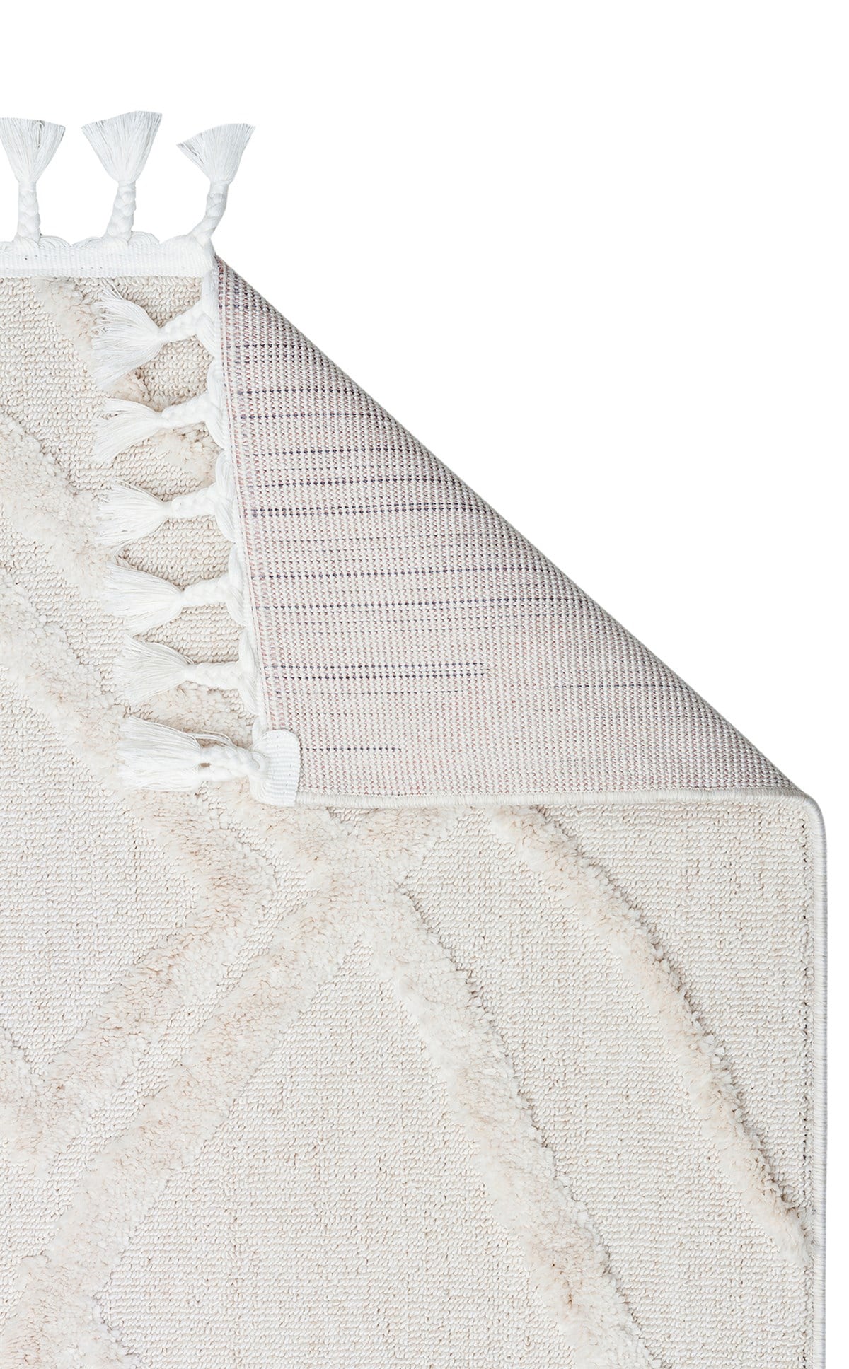 TERAZZO TRZ 03 WHITE  Hav Toz Vermez Yumuşak Dokulu Etnik Örgü Desenlere Sahip Modern İskindinav Halı