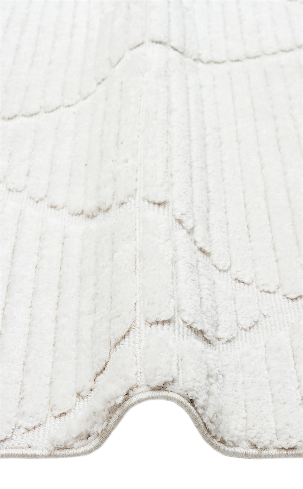 TERAZZO TRZ 07 WHITE  Hav Toz Vermez Yumuşak Dokulu Etnik Örgü Desenlere Sahip Modern İskindinav Halı
