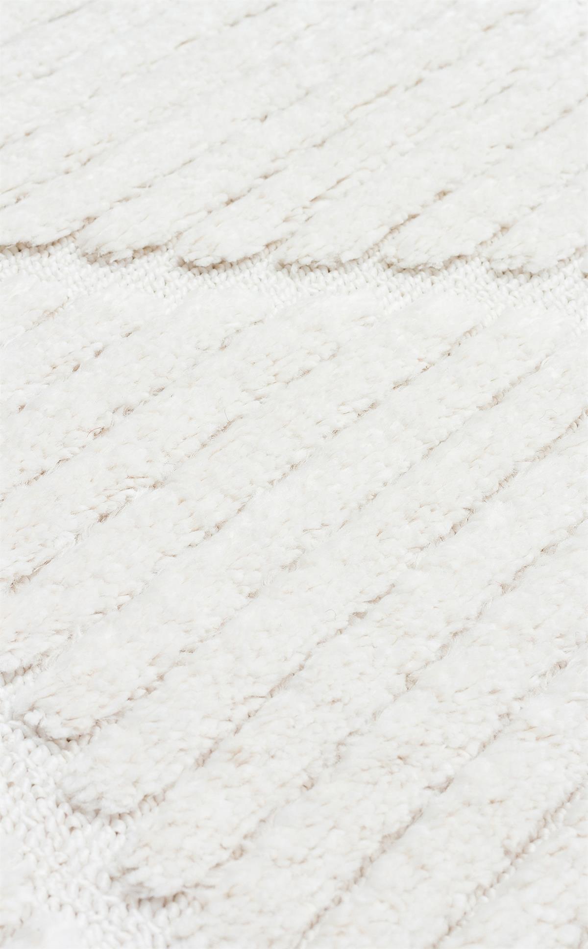 TERAZZO TRZ 07 WHITE  Hav Toz Vermez Yumuşak Dokulu Etnik Örgü Desenlere Sahip Modern İskindinav Halı