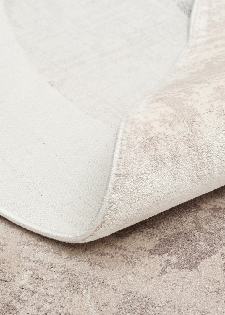 UTOPIA UTP 02 CREAM GREY Q  Amorf Tasarımlı Modern Viskon Halı