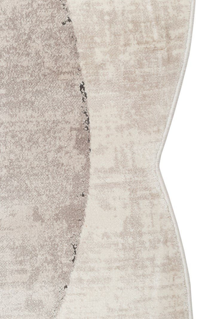 UTOPIA UTP 02 CREAM GREY Q  Amorf Tasarımlı Modern Viskon Halı