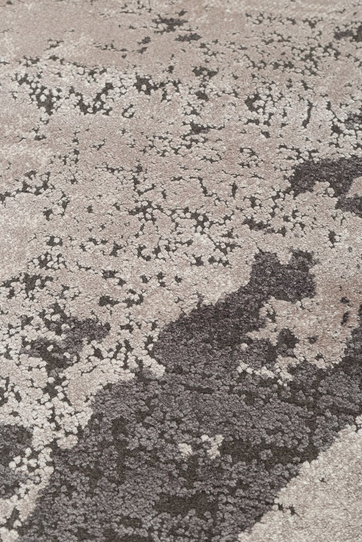 UTOPIA UTP 02 CREAM GREY Q  Amorf Tasarımlı Modern Viskon Halı