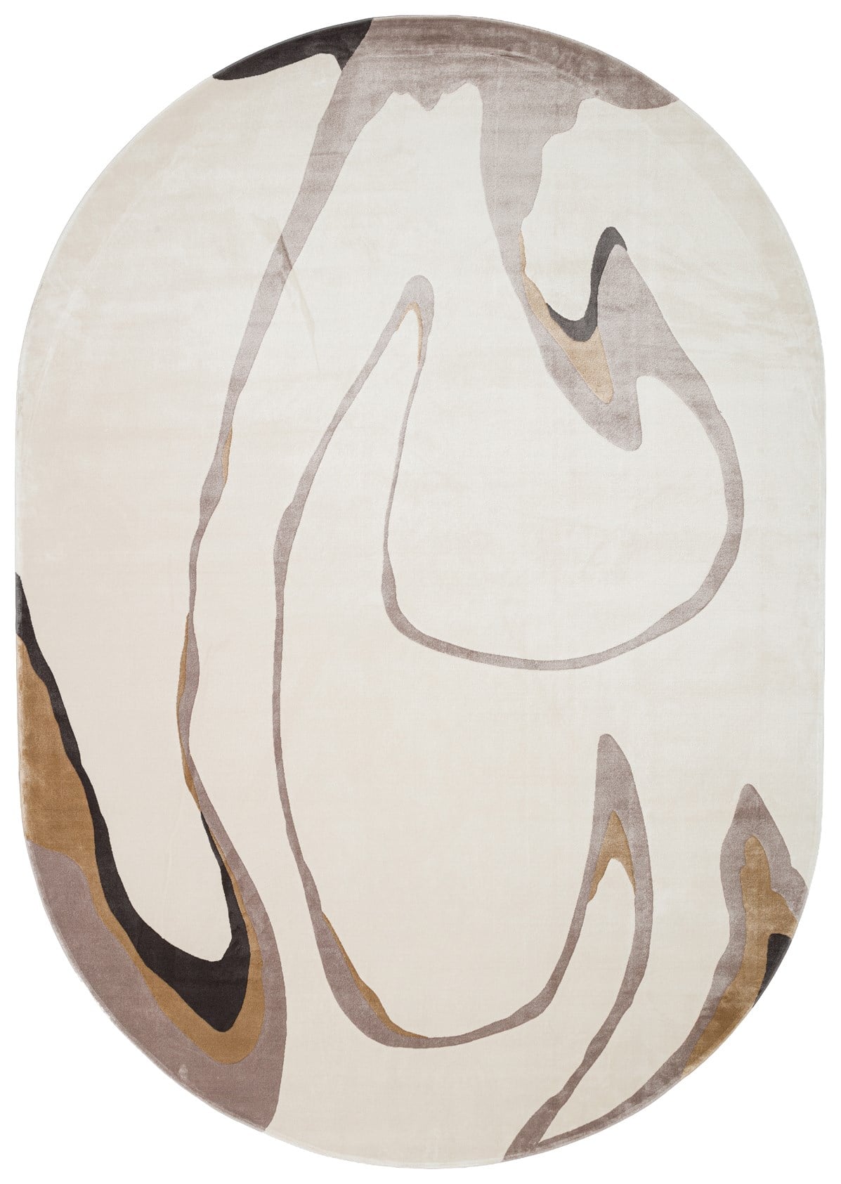 UTOPIA UTP 06 CREAM GREY  Amorf Tasarımlı Modern Viskon Halı