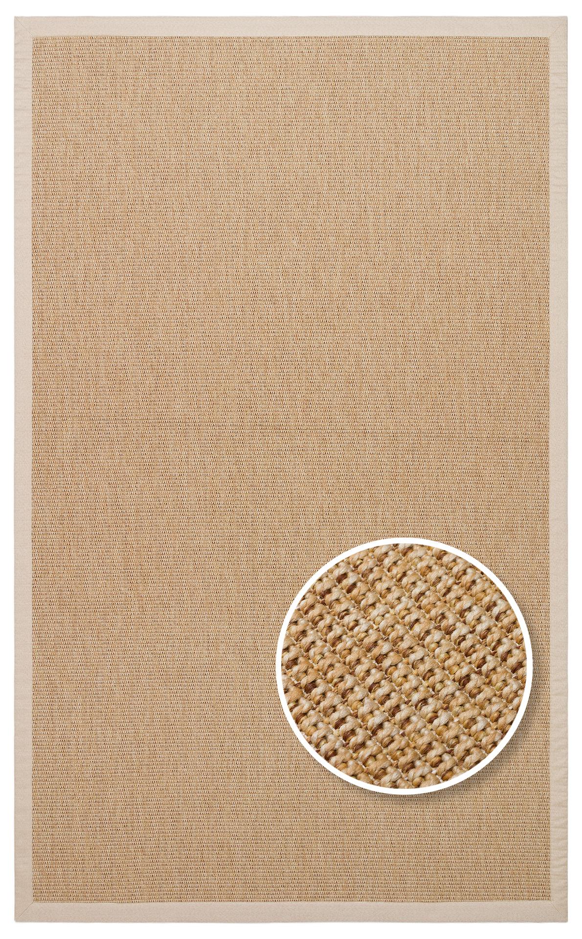 VENTURA SISAL VNT 2702 GOLD BRD BEIGE  İç ve Dış Mekan Kullanımına Uygun Hav Vermeyen Kolay Temizlenebilir Sisal Görünümlü Halı