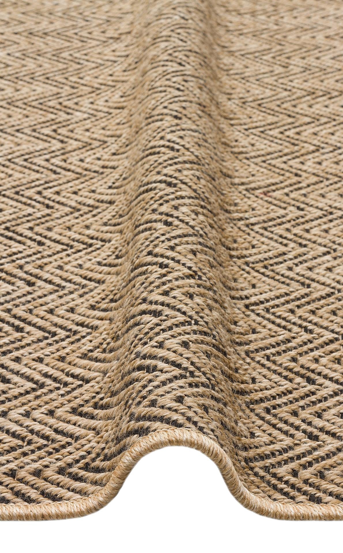 VENTURA XW VNT 02 NATURAL BLACK XW  İç ve Dış Mekan Kullanımına Uygun Hav Vermeyen Kolay Temizlenebilir Sisal Görünümlü Halı