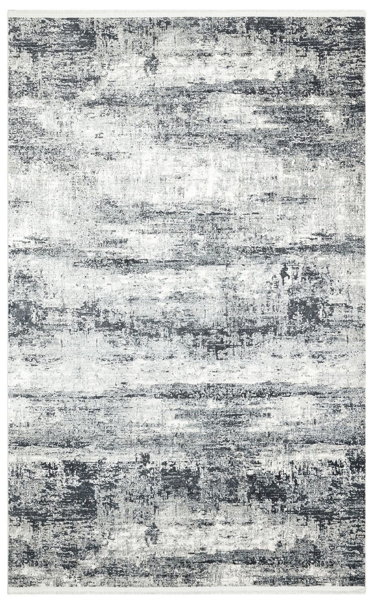 VERONA VR 02 CREAM GREY XW  Kolay Kullanımlı Yumuşak İpeksi Tuşeli Yüksek Alçak Oymalı Modern İnce Makine Halısı