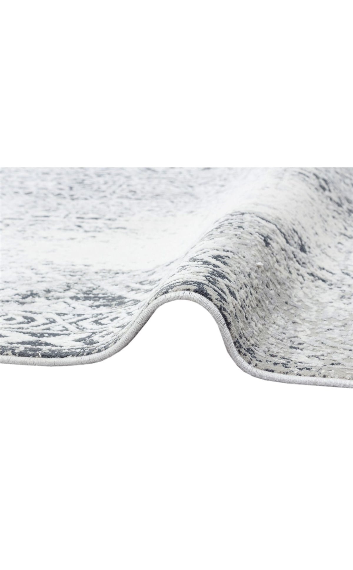 VERONA VR 08 GREY BLACK XW  Yumuşak İpeksi Tuşeli Yüksek Alçak Oymalı Modern İnce Makine Halısı