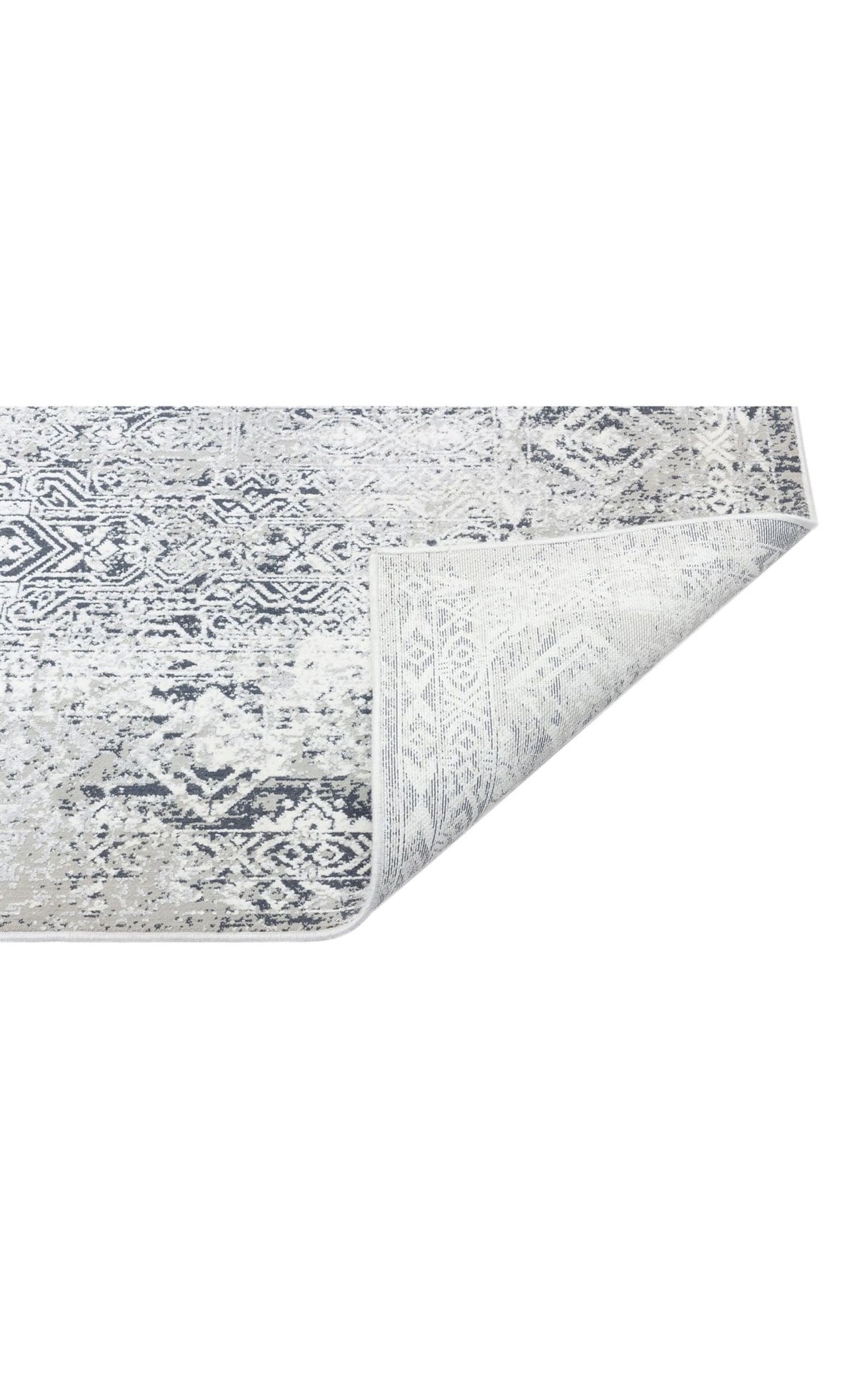 VERONA VR 08 GREY BLACK XW  Yumuşak İpeksi Tuşeli Yüksek Alçak Oymalı Modern İnce Makine Halısı