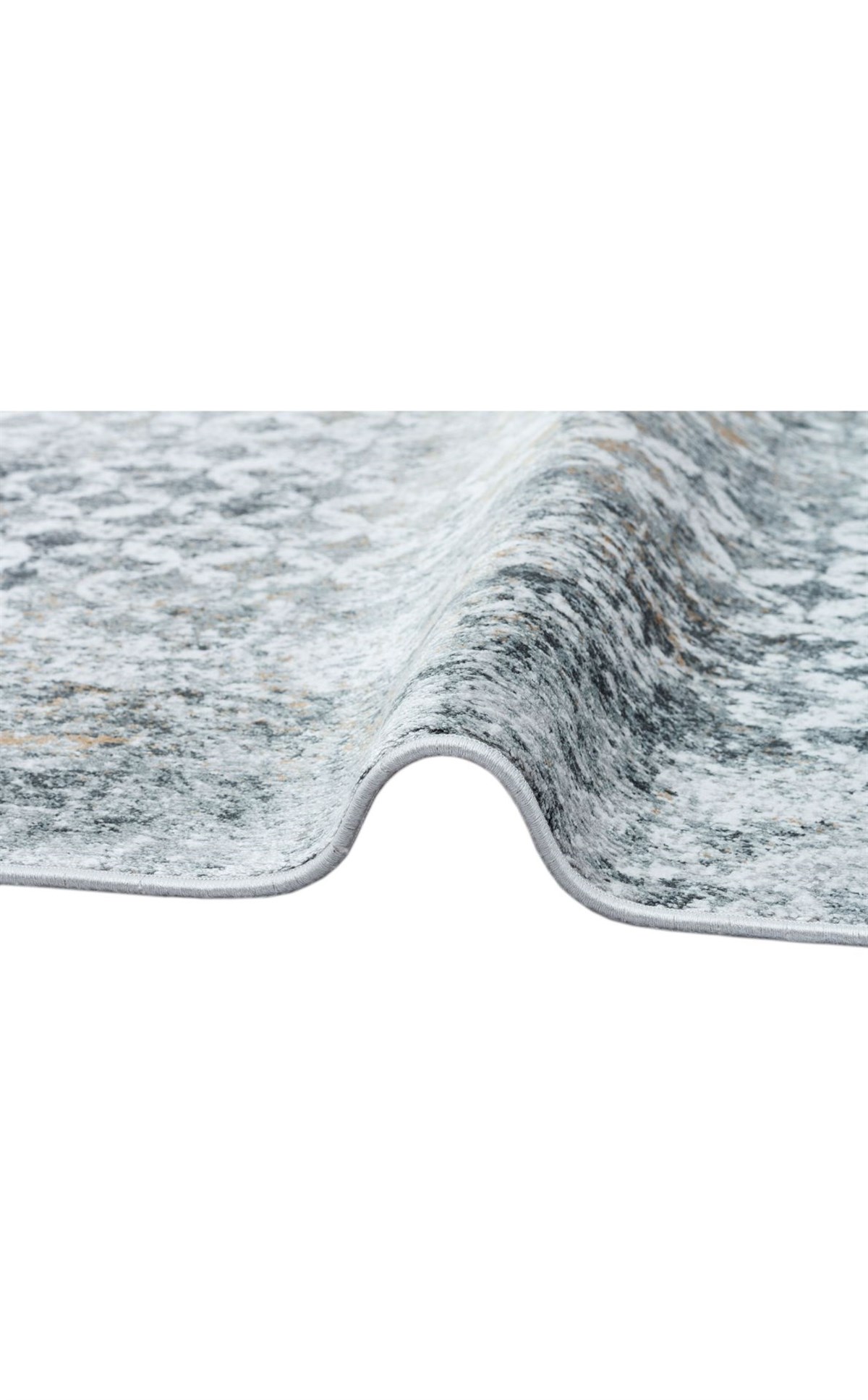 VERONA VR 10 CREAM GREY XW  Yumuşak İpeksi Tuşeli Yüksek Alçak Oymalı Modern İnce Makine Halısı