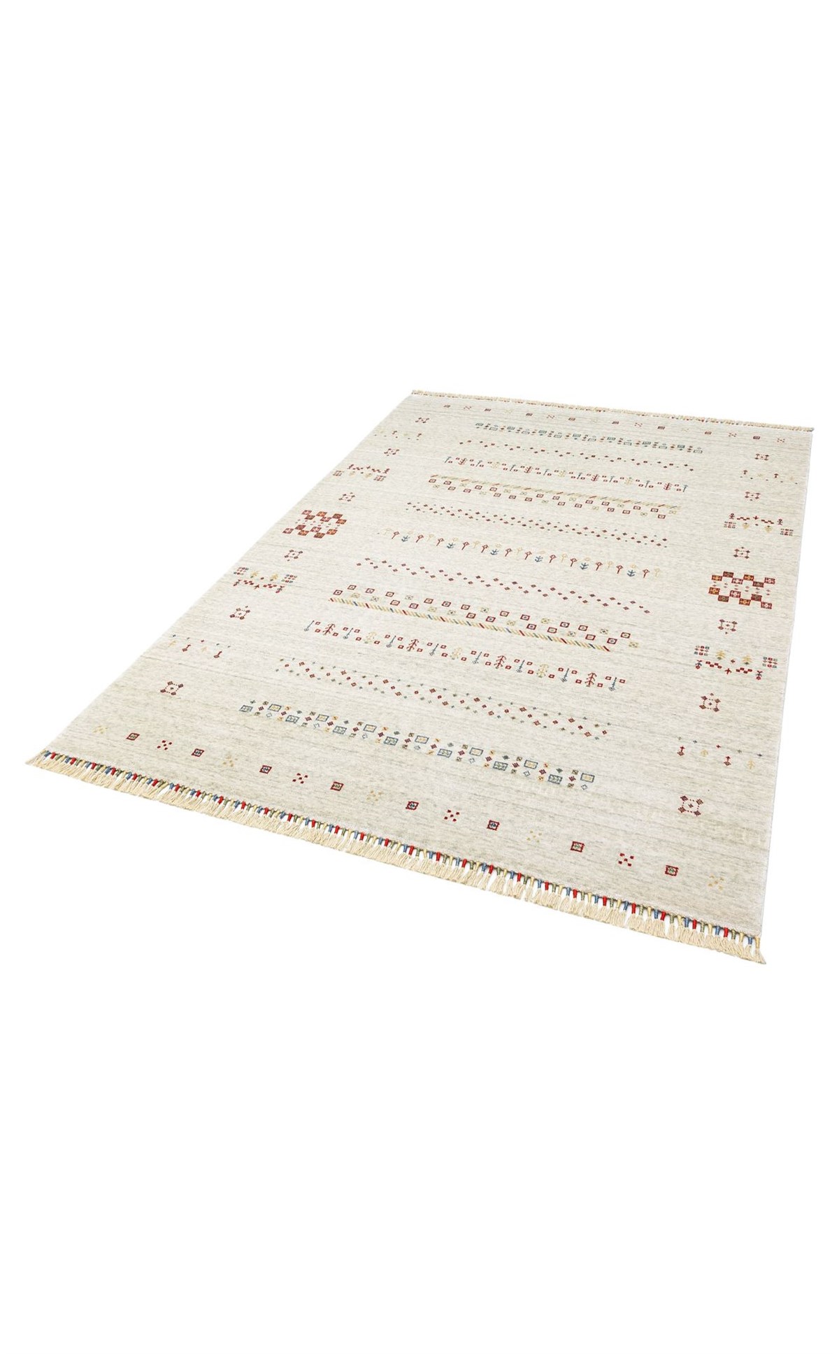 ZARA ZR 06 BEIGE  Otantik Desenli Özel Hav Vermeyen ve Kolay Temizlenebilir Tensel Kullanılarak El Emeği ile Özel Tezgahlarda Üretilen Modern Uşak Halısı