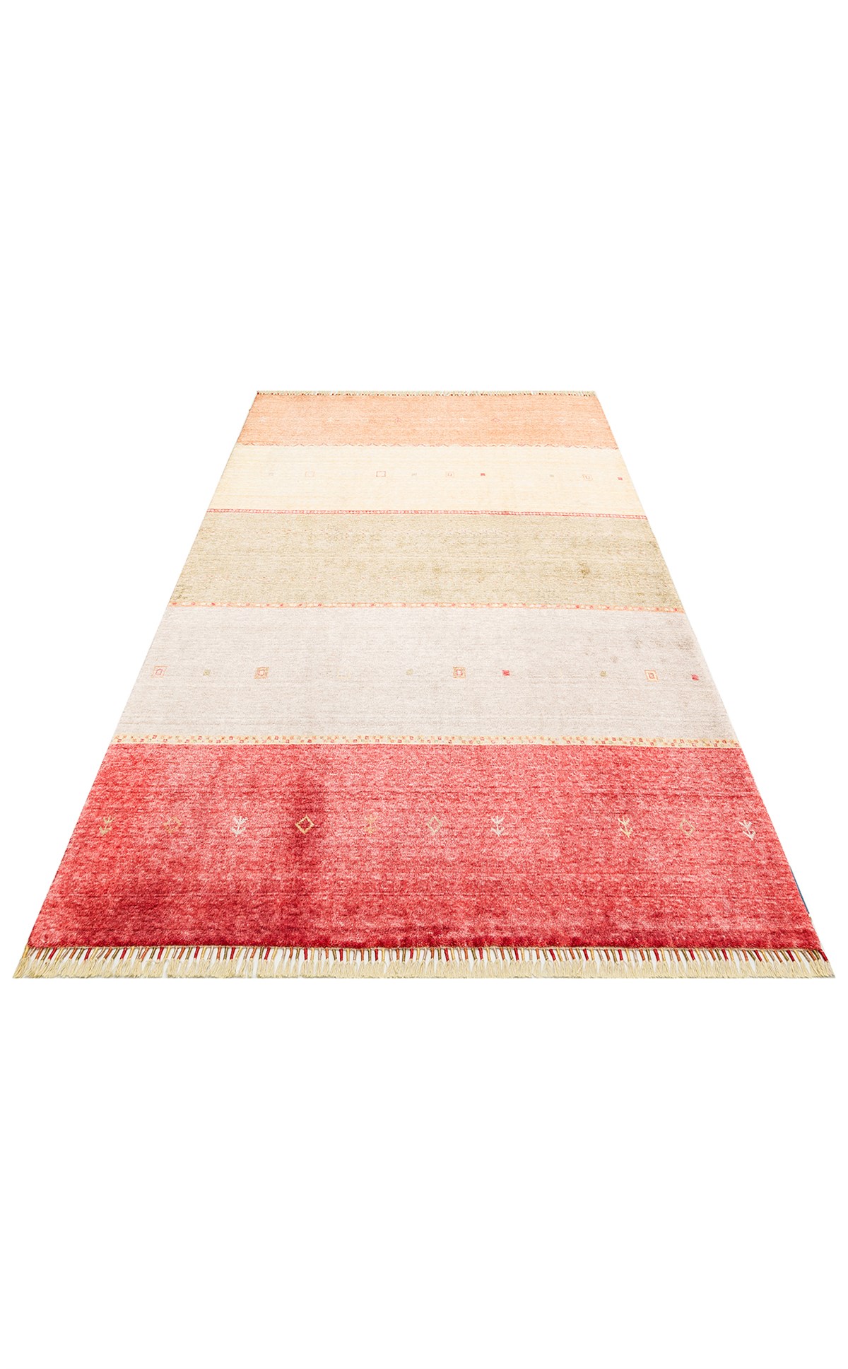 ZARA ZR 11 RED AUTUMN  Otantik Desenli Özel Hav Vermeyen ve Kolay Temizlenebilir Tensel Kullanılarak El Emeği ile Özel Tezgahlarda Üretilen Modern Uşak Halısı
